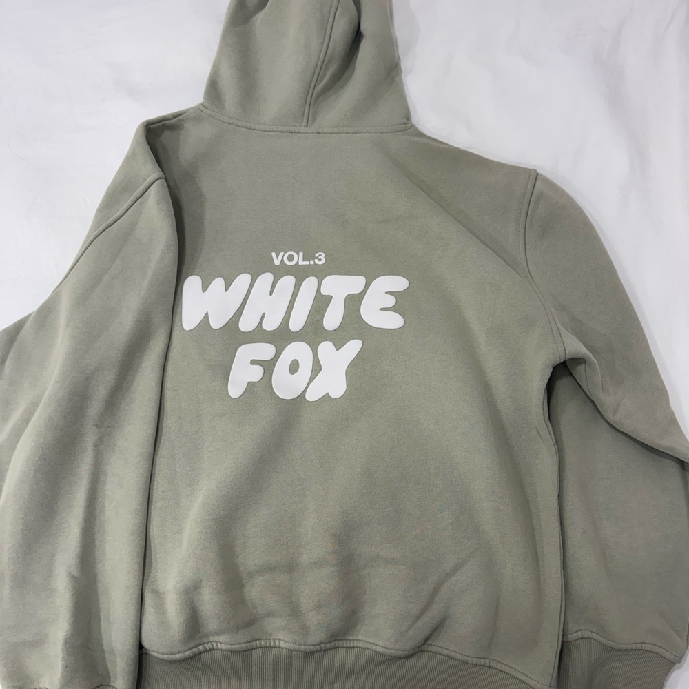 White Fox Olive Hoodie